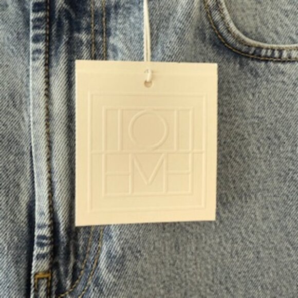 Toteme NWT! Wide Leg Denim Jeans in Cool Blue Size 29 waist/34 length - Picture 6 of 9
